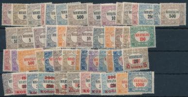 1921 Hivatalos normál és hármaslyukasztású sor (22.000)