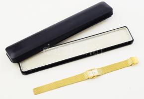 Amara aranyozott női karóra, mechanikus, működik, kopással, 18x15 mm, tokban