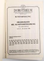 1986 Dorotheum Kunstpalais 482. Kunstersteigerung + 2001 Dorotheum Silber Auktion. Kiadói papírkötés...