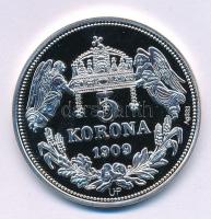 DN "Királyi koronák / 1909. 5K - I. Ferdinánd" Ag emlékérem tanúsítvánnyal (20g/0.333/38,6...