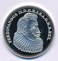 DN "Királyi koronák / 1909. 5K - II. Ferdinánd" Ag emlékérem (20g/0.333/38,61mm) T:PP pici patina