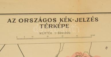 1938 Az országos kék túrajelzés térképe. Tervezte a M. T. Sz. útjelző bizottsága, (Strömpl G. és Bab...