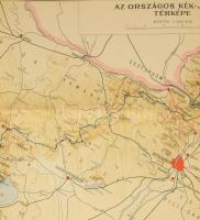 1938 Az országos kék túrajelzés térképe. Tervezte a M. T. Sz. útjelző bizottsága, (Strömpl G. és Bab...