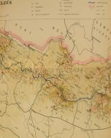 1938 Az országos kék túrajelzés térképe. Tervezte a M. T. Sz. útjelző bizottsága, (Strömpl G. és Bab...