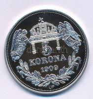 DN "Királyi koronák / 1909. 5K - II. Rudolf" Ag emlékérem (20g/0.999/38,61mm) T:PP pici pa...