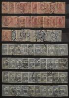 Turul készlet Hírlapbélyegekkel, köztük szép / olvasható bélyegzések, színváltozatok is, 6 lapos, közepes berakóban