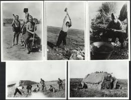 Kis szociofotó tétel, későbbi előhívások, 9 db, 13×18 cm