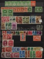 Magyar bélyegek a II. infláció időszakától kb. az 1960-as évek végéig, köztük sorok is, 16 lapos, sérült borítójú, nagyalakú berakóban