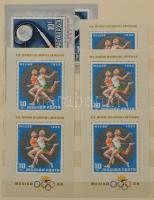 Magyar blokk és kisív tétel többletpéldányokkal a 60-as évekből 12 lapos, A/4-esnél szélesebb berakó...