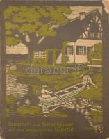 Sommer- und Ferienhäuser aus dem Wettbewerb des Woche. Berlin, 1907, Verlag Auugust Scherl. Kiadói félvászon kötés, gerinc és kötéstábla sérült, kopottas állapotban.