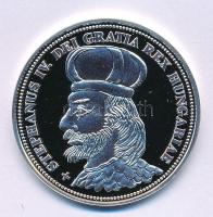 DN "Királyi koronák / 1909. 5K - IV. István" Ag emlékérem tanúsítvánnyal (20g/0.999/38,61mm) T:PP