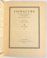 1946-1947 Signature folyóirat 3 száma: New Series 2-3-4. A Quadrimestrial of Typography and Graphic ...