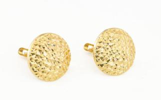 Arany (Au) fülbevaló pár, jelzett, 14k, 1,9g