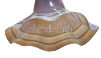 cca 1920, Jugendstil állólámpa, rajta Horváth Márton (1941-2013): iparművész búrájával. Működik. Jó ...