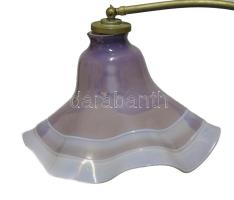 cca 1920, Jugendstil állólámpa, rajta Horváth Márton (1941-2013): iparművész búrájával. Működik. Jó ...