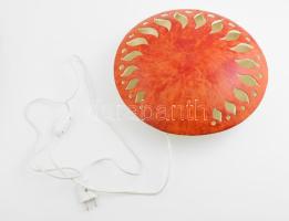 Hiripi Zsuzsanna: Kerámia fali lámpa, jelzett, hibátlan, d: 38 cm