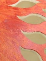 Hiripi Zsuzsanna: Kerámia fali lámpa, jelzett, hibátlan, d: 38 cm