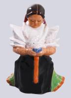 Endrő Margit (1899-1986): Art deco nő. Jelzett, kis kopással, m: 19,5 cm