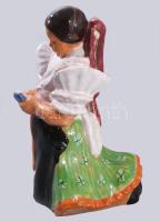 Endrő Margit (1899-1986): Art deco nő. Jelzett, kis kopással, m: 19,5 cm