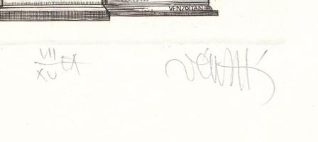 Vén Zoltán (1941- ): Ex libris Gon Jansen, Papa Giulio II. (1503-2003). Rézmetszet, papír, jelzett, ...