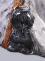 Juhász. Iparművész kerámia figura, belül tűzrepedt, m: 16,5 cm