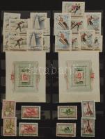 1955-1959 Gyűjtemény többnyire 2 példányban blokkokkal, kisívekkel, néhány sor bélyegzett