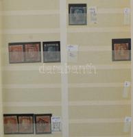 Nagy Britannia gyűjtemény a kezdetektől 1989-ig, nagyrészt bélyegzett, sok postatiszta sorral a modern időszakban. Hozzá többletpéldányok és 20 db belga feketenyomat blokk, 4 db A/4 berakóban