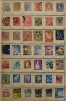 Vegyes európai, tengerentúl bélyegek sok sorral, postatisztákkal nagyrészt A/4 berakókban + 1 db üre...