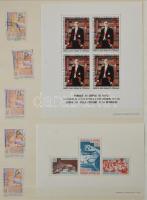 Vegyes európai, tengerentúl bélyegek sok sorral, postatisztákkal nagyrészt A/4 berakókban + 1 db üre...