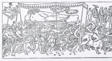 Vén Zoltán (1941- ): Vonulás (cím nélkül). Heliogravűr, papír, jelzett, művészpéldány EA III/XX szám...