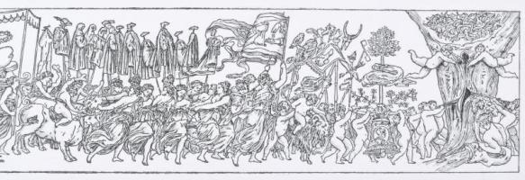 Vén Zoltán (1941- ): Vonulás (cím nélkül). Heliogravűr, papír, jelzett, művészpéldány EA III/XX szám...