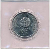 1980. 100Ft Ni "Szovjet-magyar közös űrrepülés" eredeti lezárt fóliatokban T:UNC patina Adamo EM61