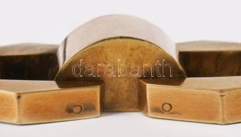 Bicolor arany (Au) karlánc. 14k, jelzett, h: 19,5 cm, Engel Mór ékszerész Pécs feliratos dobozban, n...