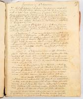 XVIII sz. Kézzel írt munka, különféle művek kézzel írt másolata. Ismeretlen szerző, szerzők sok száz oldalon, korabeli bordázott gerincű félbőr kötésben .
