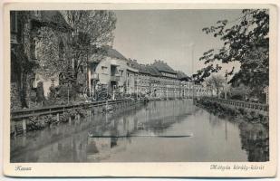 Kassa, Kosice; Mátyás király körút, leporellolap 10 kis képpel /riverside, leporellocard with 10 mini images