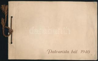 1940 Patvarista bál. Meghívó a védnökök és rendezők felsorolásával, 7 lapon, fűzve