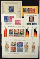 NDK gyűjtemény 1947-1990 2 db Lindner A/4 berakóban, benne a jó blokkok és jó sorok stb. Magas katal...