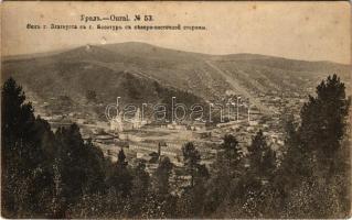 Ural, Oural; No. 53. / general view, Orthodox church (pinmarks)
