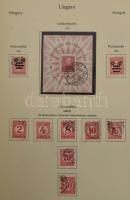 Magyar gyűjtemény 1871-1990 3 db ABRIA albumban, a Réznyomattól (2 x) benne szép klasszikus rész, 19...