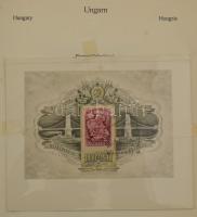 Magyar gyűjtemény 1871-1990 3 db ABRIA albumban, a Réznyomattól (2 x) benne szép klasszikus rész, 19...