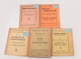 5 db humoros konferanszokról szóló kiadvány