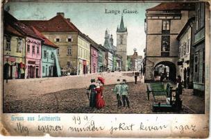 1899 Litomerice, Leitmeritz; Lange Gasse. S. Engl / street (b)