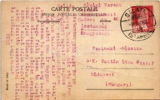 1933 Constantinople, Istanbul; Pont de Galata / bridge, port, market (fa)