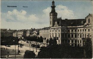 Warszawa, Varsovie, Warschau, Warsaw; Rathaus / Ratusz / town hall, tram (EK)
