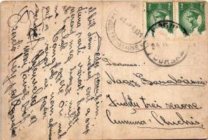 1931 Giurgiu, Gyurgyevó, Gyurgyó; Strada Portului, Farmacia Romana / street view, pharmacy (fa)