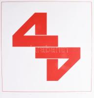 Koós Pál (1964-): Tanulmány, 1983. Szitanyomat, papír, jelzett, 17/17 számozással, lapszéli apró gyű...