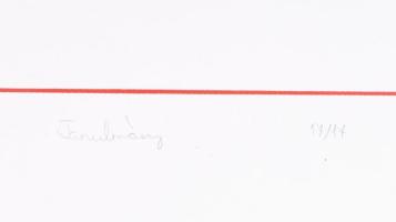 Koós Pál (1964-): Tanulmány, 1983. Szitanyomat, papír, jelzett, 17/17 számozással, lapszéli apró gyű...