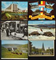 Min. 700 külföldi városképes lap közte angol, belga, bolgár, osztrák lapok, cipős dobozban