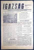 [Folyóirat, 1956.] Igazság. A Forradalmi Magyar Ifjúság lapja. Felelős szerkesztő: Obersovszky Gyula...
