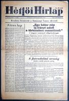 [Folyóirat, 1956.] Hétfői Hírlap. Független magyar lap. Főszerkesztő: Boldizsár Iván. I. évfolyam, 4...